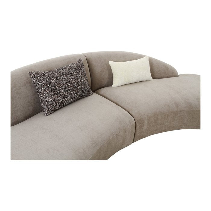 Canapé chenille - OLIE avec 2 coussins