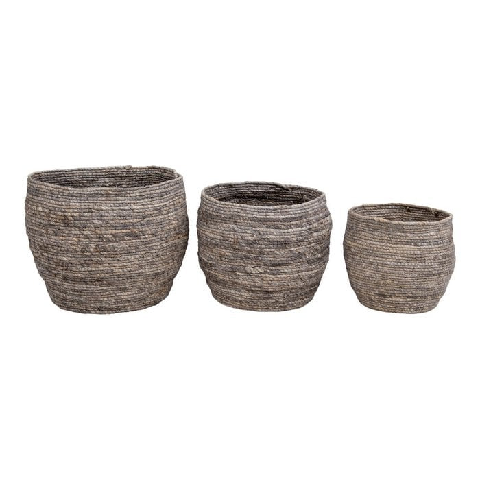 Panier Milov - Gris - Lot de 3