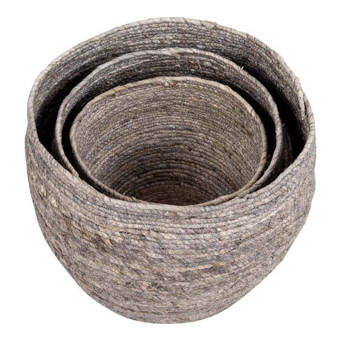 Panier Milov - Gris - Lot de 3
