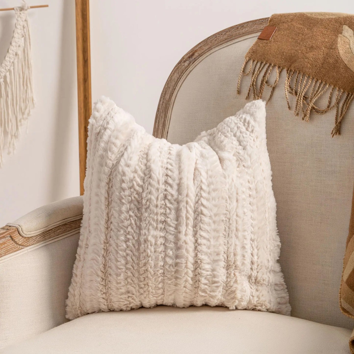 Coussins décoratifs bohème en coton tissé