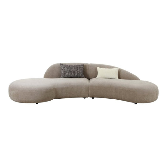 Canapé chenille - OLIE avec 2 coussins