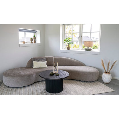 Canapé chenille - OLIE avec 2 coussins