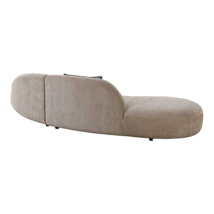 Canapé chenille - OLIE avec 2 coussins