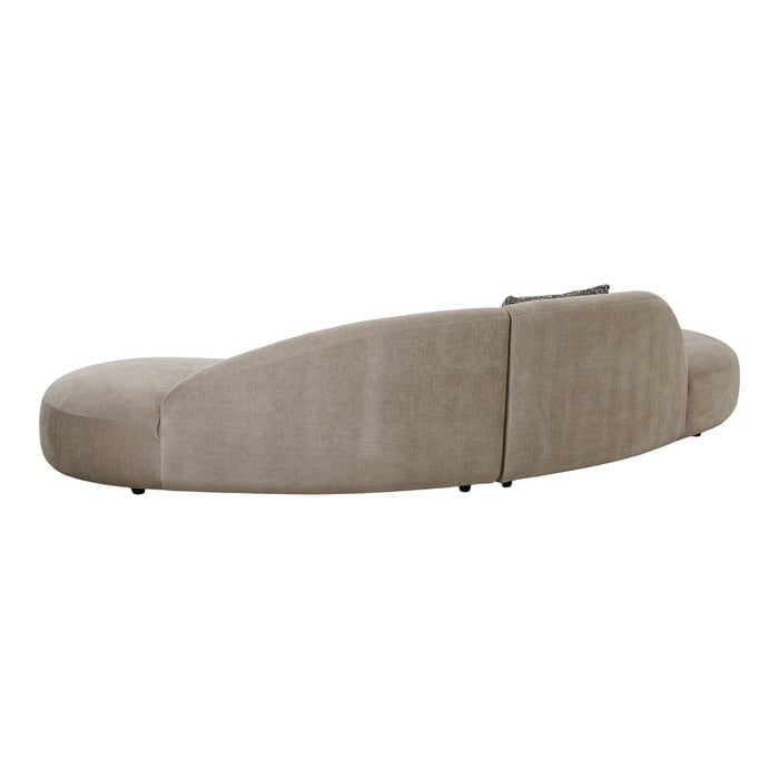 Canapé chenille - OLIE avec 2 coussins