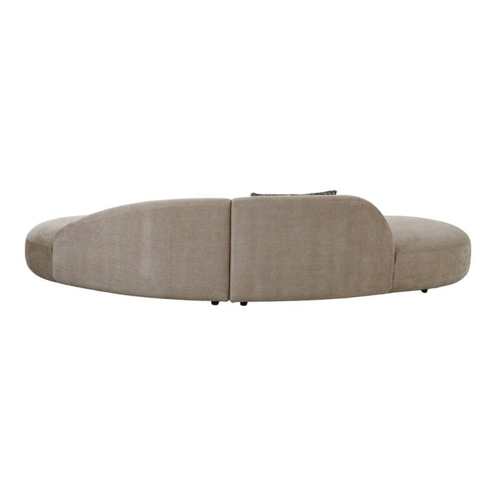 Canapé chenille - OLIE avec 2 coussins