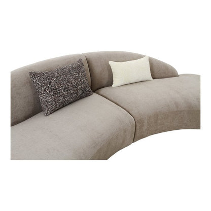 Canapé chenille - OLIE avec 2 coussins