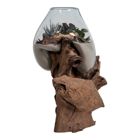 Goutte d'eau de Saint-Marin - Bois de teck, Verre, Acier, Naturel