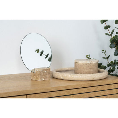 Pot de Rangement - Naturel, Travertin