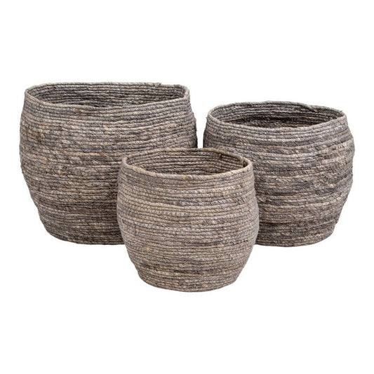 Panier Milov - Gris - Lot de 3