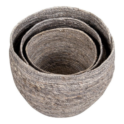 Panier Milov - Gris - Lot de 3
