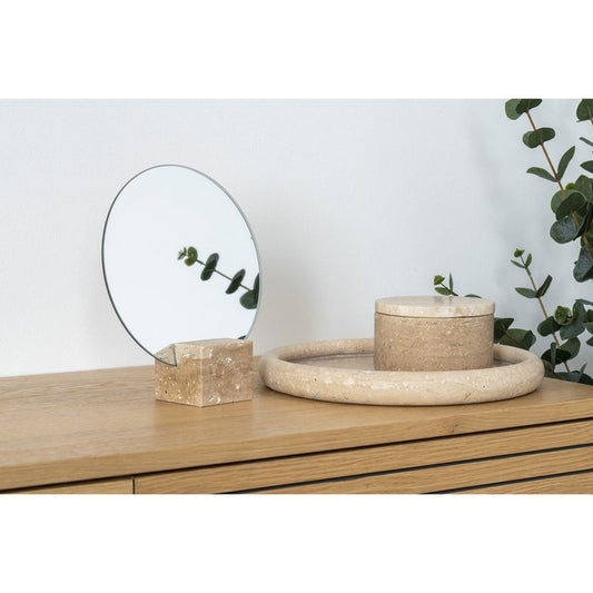 Miroir de table - Travertin