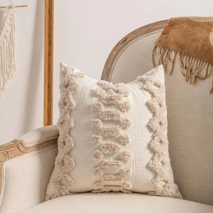 Coussins décoratifs bohème en coton tissé